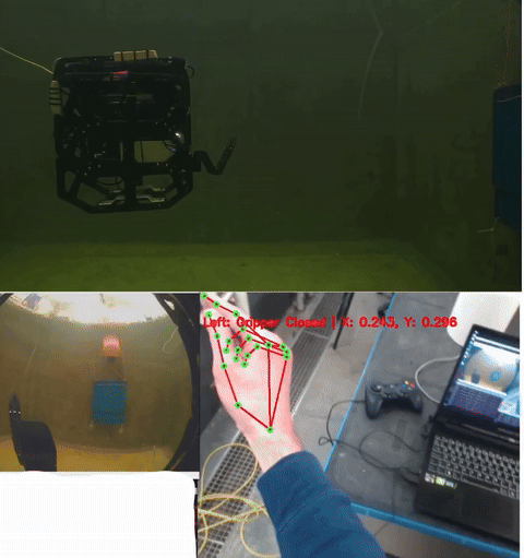 Underwater vehicle-manipulator teleoperation, view 2